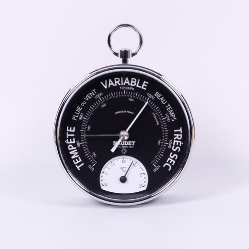 BAROMETER &amp; THERMOMETER<br>MIT HÄNGER Ø10CM