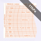 DIAGRAMMES HEBDOMADAIRES<br>POUR BAROMÈTRE ENREGISTREUR