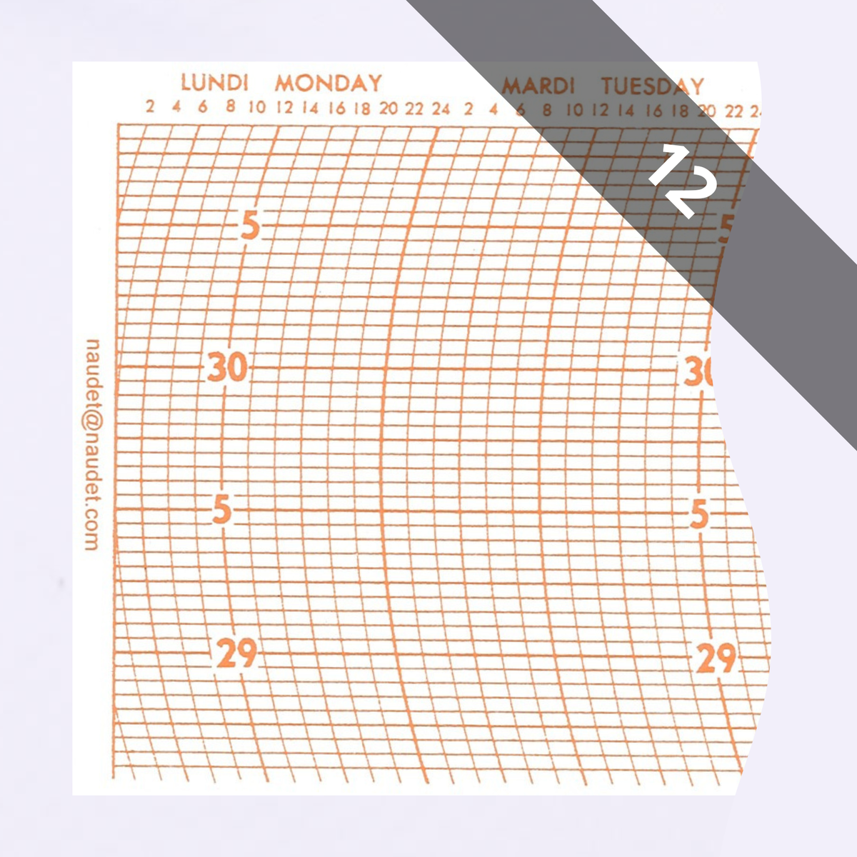 DIAGRAMMES HEBDOMADAIRES<br>POUR BAROMÈTRE ENREGISTREUR