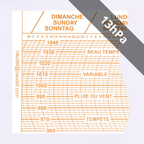 DIAGRAMMES HEBDOMADAIRES<br>POUR BAROMÈTRE ENREGISTREUR