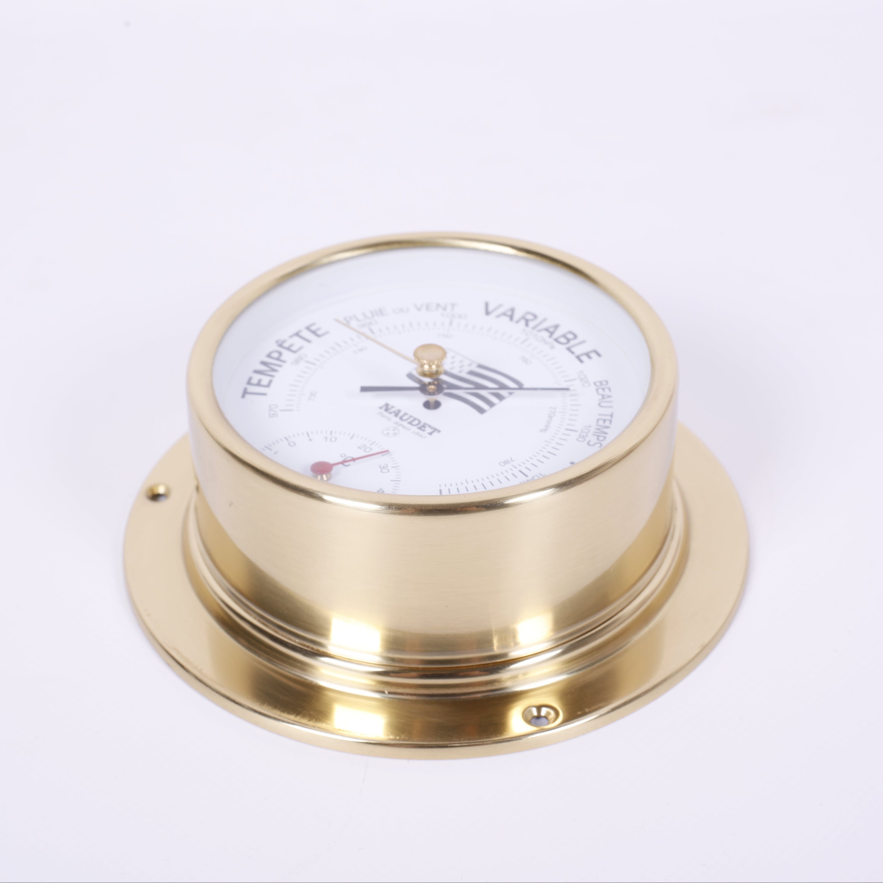 BAROMÈTRE THERMOMÈTRE À COLLERETTE<br>Ø13 CM – SECONDE VIE