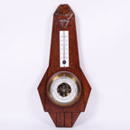 BAROMETER &amp; THERMOMETER<br>RECONDITIONED CARVED WOOD