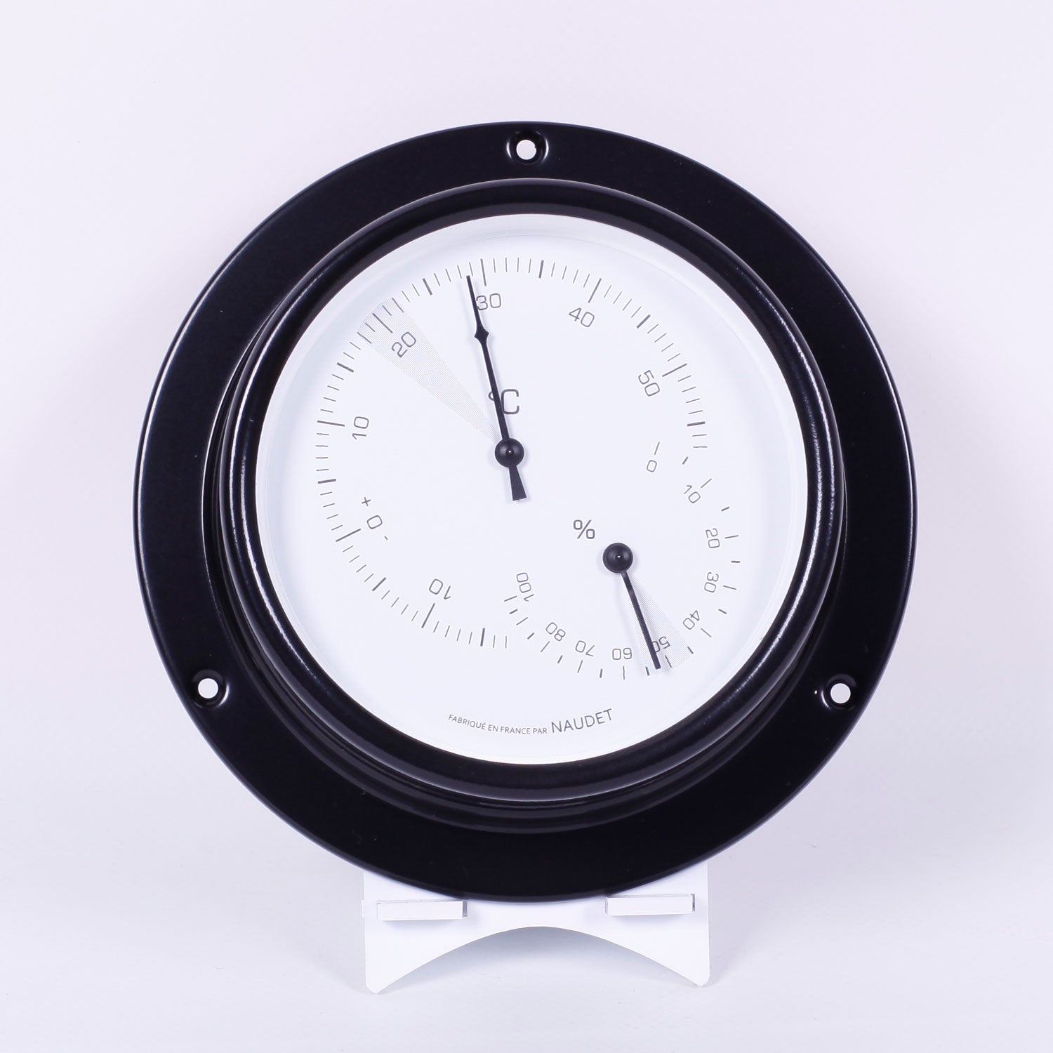 THERMOMÈTRE / HYGROMÈTRE À COLLERETTE<br>Ø13CM