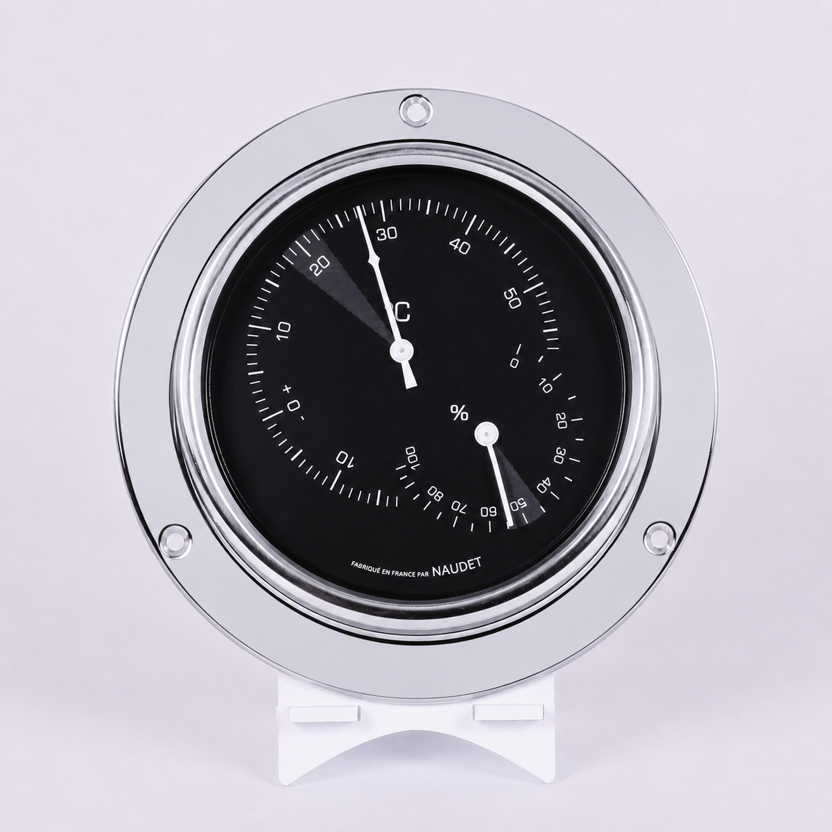 THERMOMÈTRE / HYGROMÈTRE À COLLERETTE<br>Ø13CM